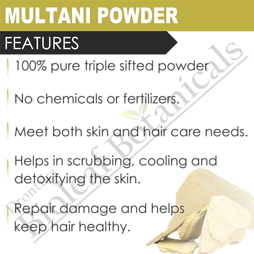 Image of Drontika Bioleaf Organic Multani Mitti Powder - Natural Fuller's Earth for Face & Hair | Deep Cleansing & Dandruff Control - 200g