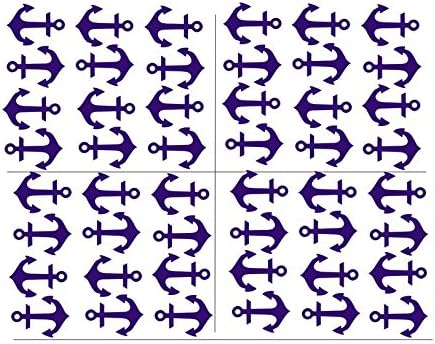 Miniatura 3 de Juego de 48 calcomanías de pared con patrón de ancla, vinilo náutico de vela, mural de pared para habitación de niños y niños, decoración interior