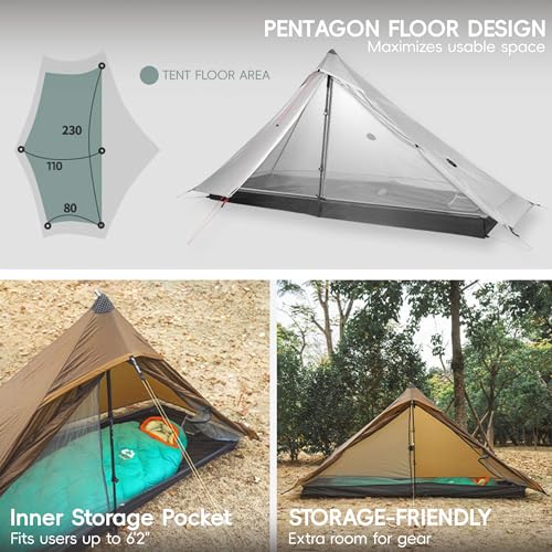 Carpa ultraligera 1 persona 3F UL Gear Lanshan 1 Pro miniatura 4