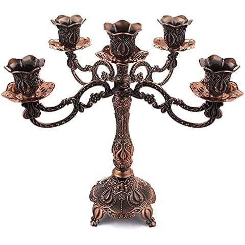FANWNKI 5-Arms Metal Candelabra for Home Decor Cover