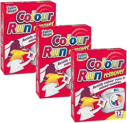 Colour Run Remover Avoids Colour Runs In Mixed Washes. Fabric Magic - 12 sheet - 3pk