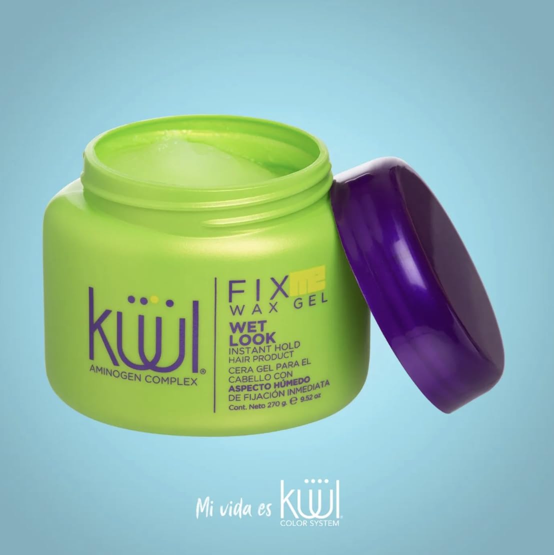 Generic Kuul Fix Me Wax Gel Wet Look (2 PACK) (Aspecto Húmedo), Clear