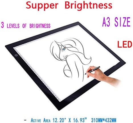 Tracing light box A3 Tracing Board 24inch Cheap and fine light pad LED Light table stencil board 5mm Ultra Thin Led Illumination copy board Tattoo For adults, for students