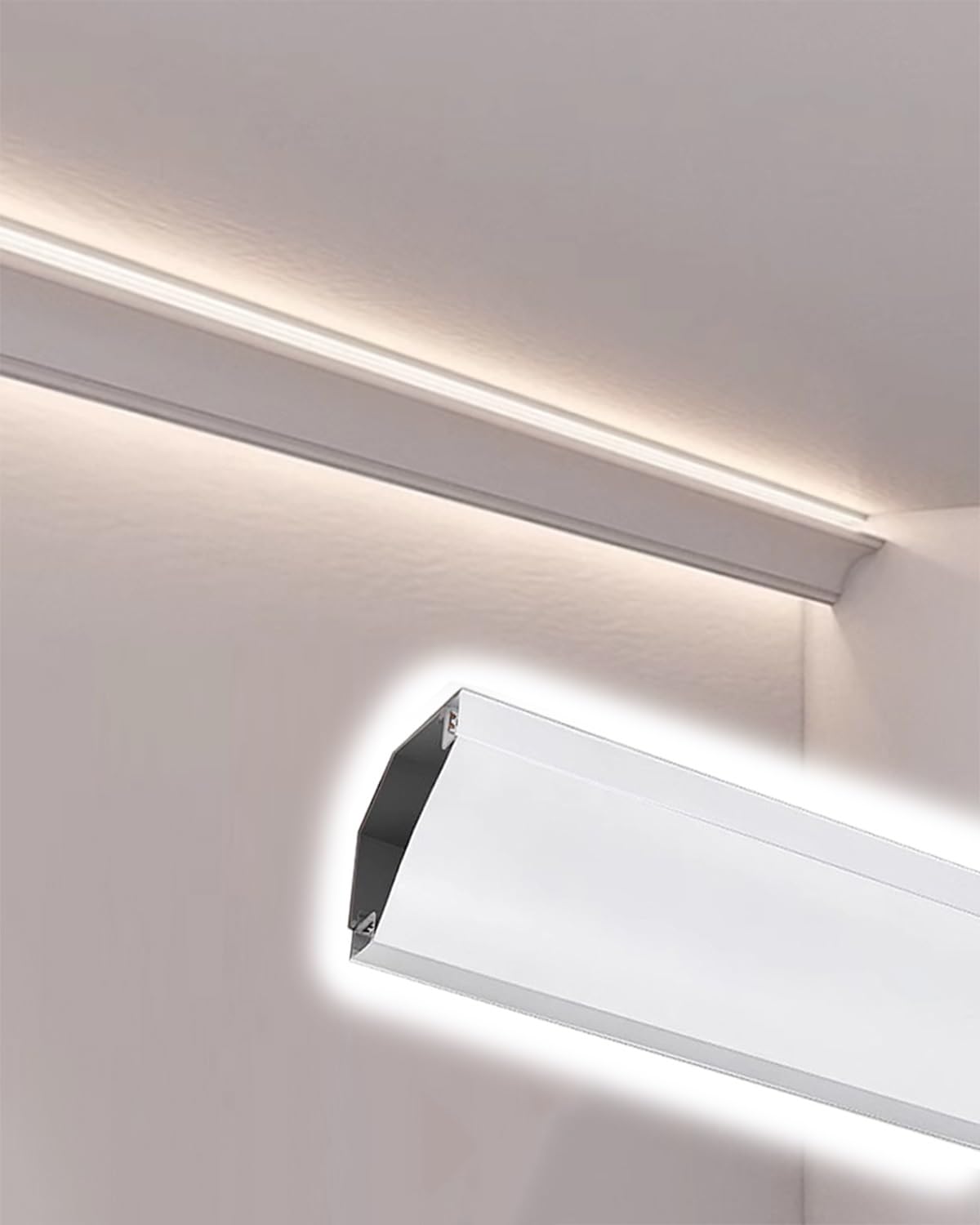 Generisch Oświetlenie profilowe LED do salonu, hotelu, centrum handlowego i teatru, dekoracja listew ozdobnych, elastyczna taśma LED 1-10 m (150 cm)