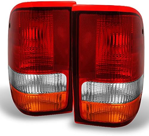 AKKON - Para Ford Ranger Pickup Truck 1993-1997, luces traseras transparentes rojas, luces de freno de repuesto izquierda + derecha