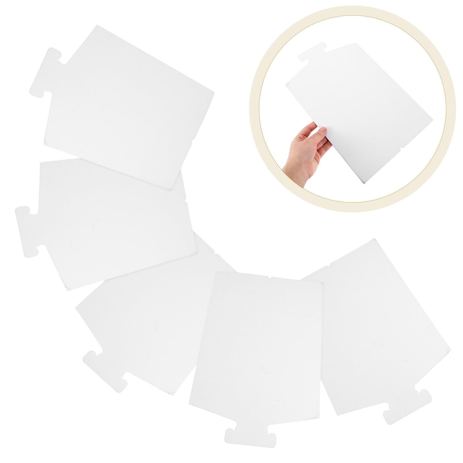 Cartons de Pliage pour Chemises 50 Pcs en Carton Blanc Double Couche | Feuilles pour Vêtements, Usage Retail et Assemblages Scolaires, Imprimables pour Logos, Renfort D’emballage