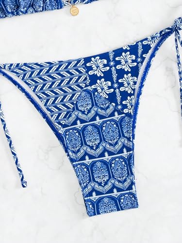 SOLY HUX High Waisted Bikini Sets for Women 2 Piece Bathing Suits Tie Side Triangle Swimsuits4