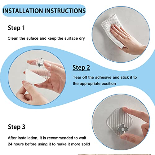 Fapugh Cute Flower Utility Hooks, 8-Pack Strong Self Adhesive Acrylic Towel Hooks, Without Nails Self Adhesive Key Holder Wall Hook, Modern Towel Hook For Towels, Umbrellas, Bags, Keys, Necklace #TOP2