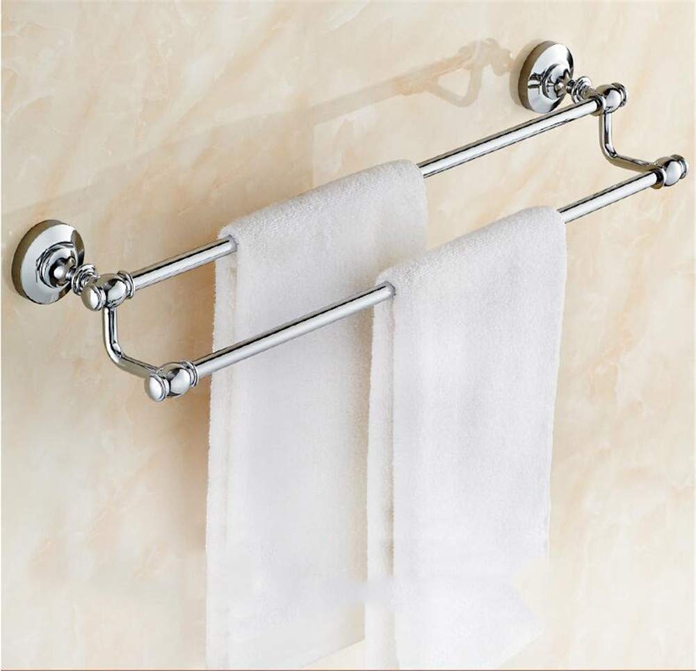 Porte-serviettes chromé en cuivre avec barre de 80 cm pour un séchage rapide et sain