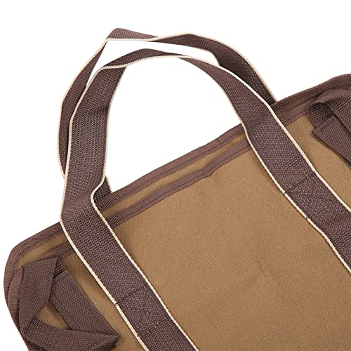 Saco de armazenamento de lenha, saco de lona de madeira com costura minuciosa borda dobrável para ex