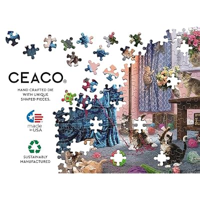 Ceaco - Paws Gone Wild - Kitten Kerfuffle - 500 Piece Jigsaw Puzzle