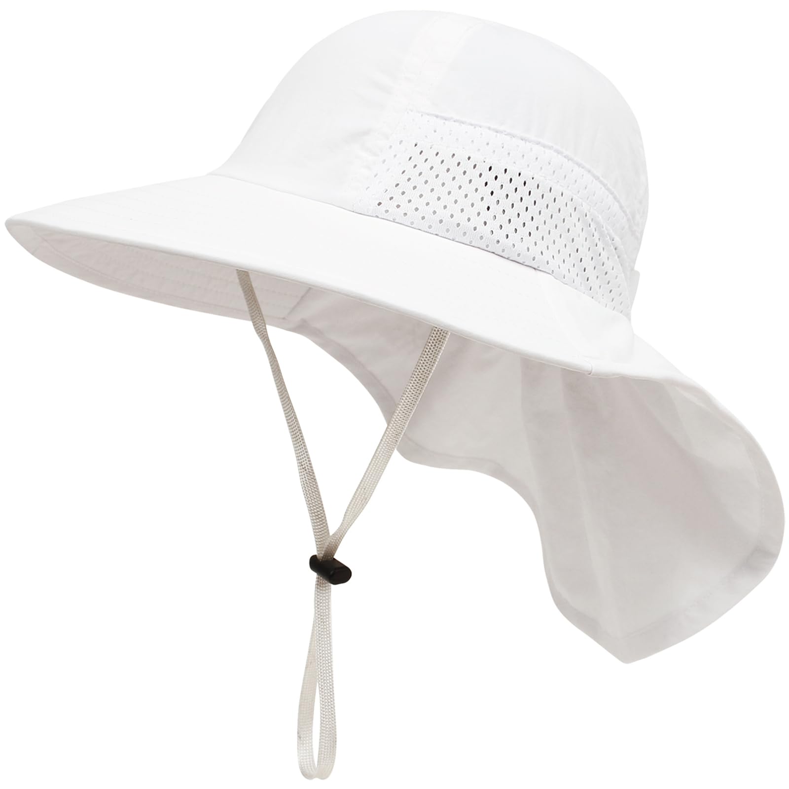 Sombrero de sol para bebé UPF 50+ con ala ancha transpirable y solapa para el cuello 8