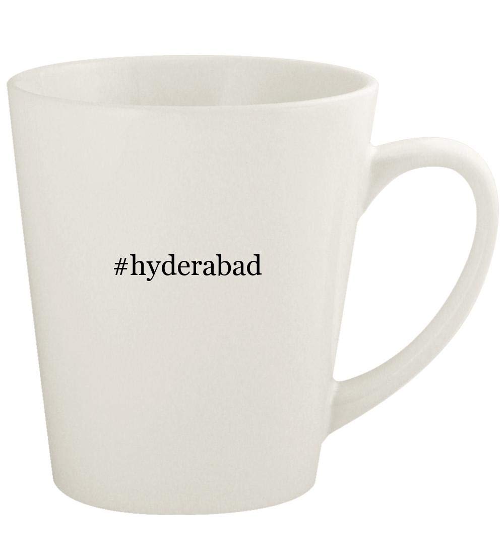#hyderabad - 12oz Hashtag Ceramic Latte Coffee Mug Cup, White