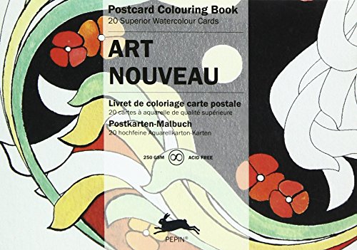 Art Nouveau Postcard Colouring Book by Van Roojen (Illustrated, 11 Nov 2014) Paperback