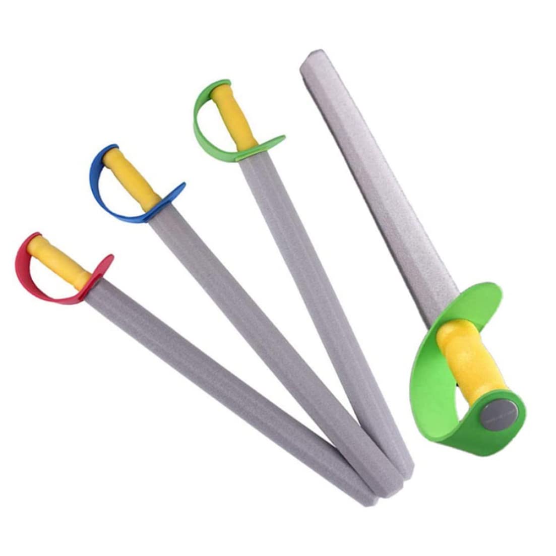 Hperu 4PCS Foam Swords for Kids, 21in Long EVA Soft Waterproof Cosplay Toy Kindergarten Props