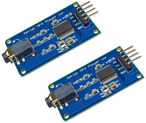 TECNOIOT 2pcs YX5300 UART Control Serial MP3 Music Player Module u0085