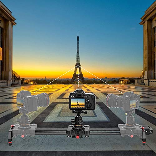 Image of GVM Motorized Camera Slider, 31 inch Carbon Fiber Dolly Rail Camera Slider with Time-Lapse Photography, Tracking Shooting and 120 Degree Panoramic Shooting for Most Cameras, with Remote Controller