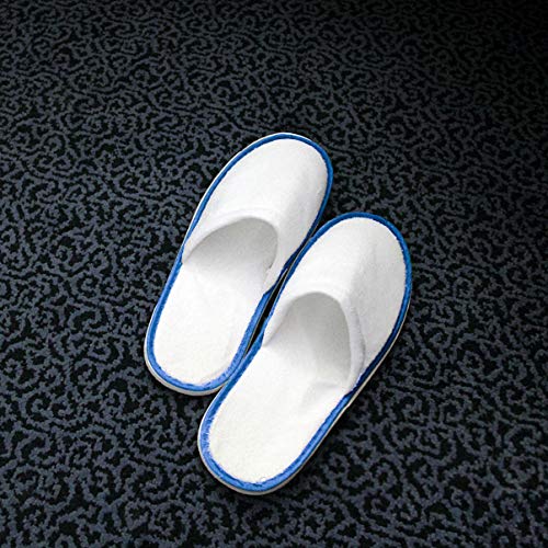 24 pares de pantufas descartáveis unissex para convidados, antiderrapante, bico fechado, salão, spa,