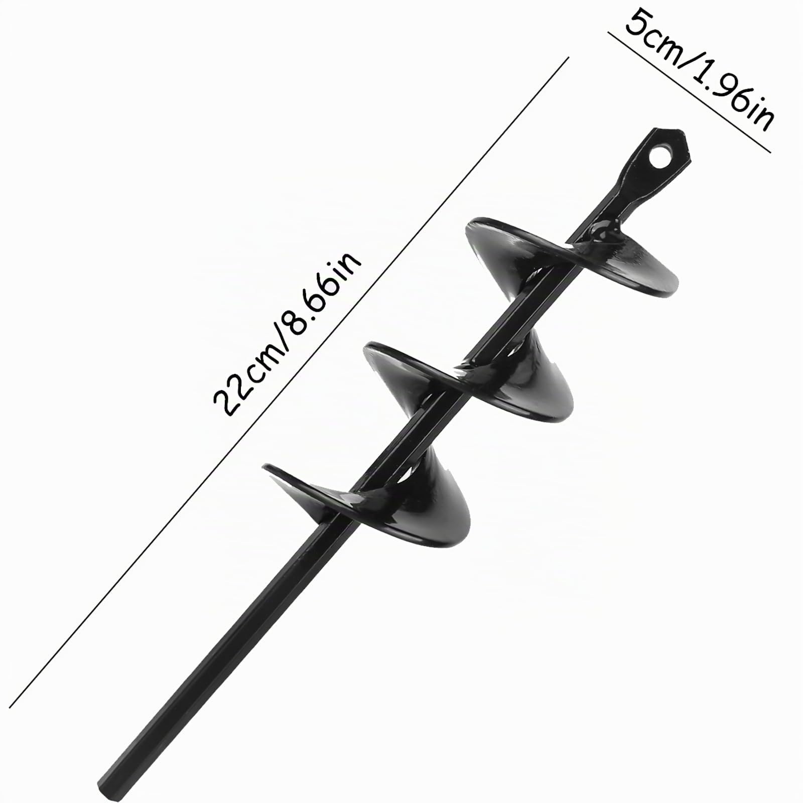 Trapano da giardino per trapano, trapano per avvitatore a batteria, carichi pesanti, fioriere a lumaca, coltivatore del terreno, strumento di scavo per piantare, piantare e forare (22 cm)