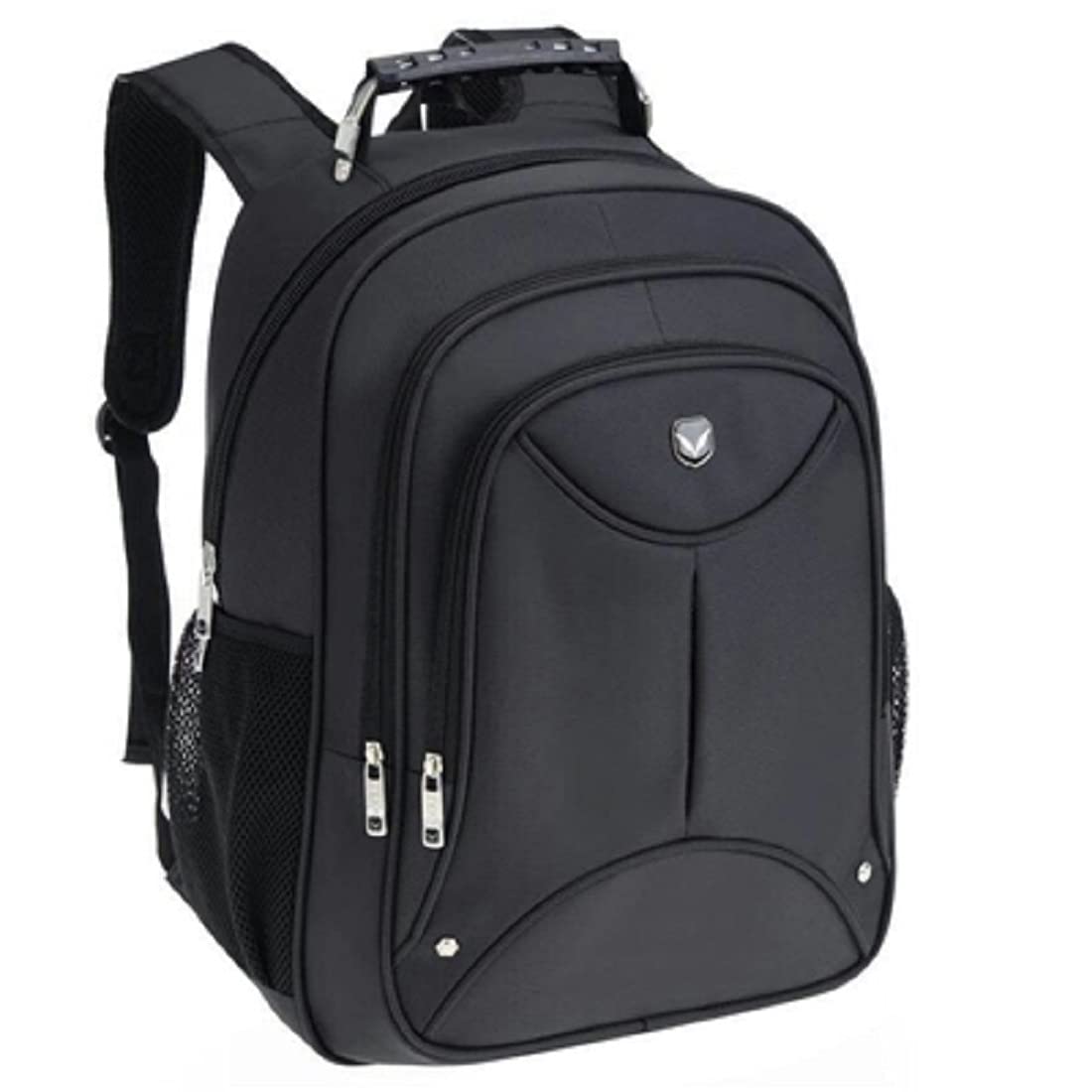Mochila Executiva Trabalho Passeio Notebook Alça Reforçada Cor:Preto ...