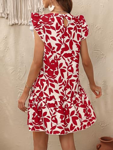Image of SISKIN Women's 2025 Summer Beach Hobo Ruffle Trim Dresses Sleeveless Flowy Vocation Sun Dress Outfit Woman