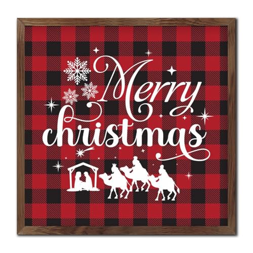Panneau mural bois Merry Christmas 30 cm de qualité supérieure - 3