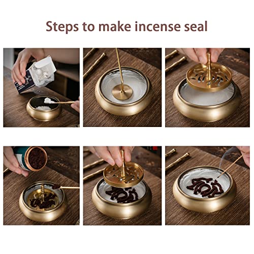Set di bruciatori di incenso in rame con set di