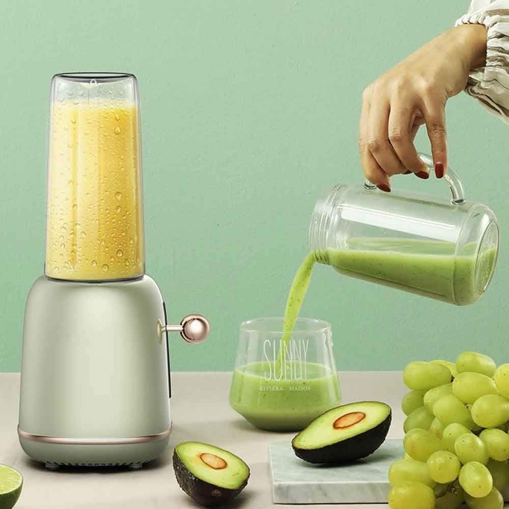 Estrattore di succo portatile, frullatore automatico for frutta e verdura, mini tazza multifunzionale for spremitura di succhi, retro verde
