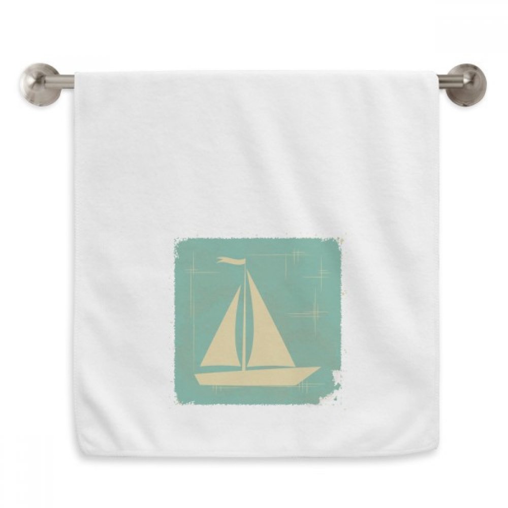Serviette de voile haut de gamme avec motif diadème bleu et blanc moelleux