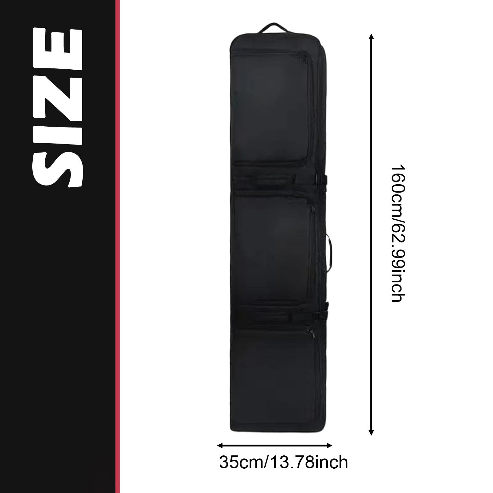KESOTO Bolsa de Snowboard Impermeable con Ruedas Resistente a Arañazos