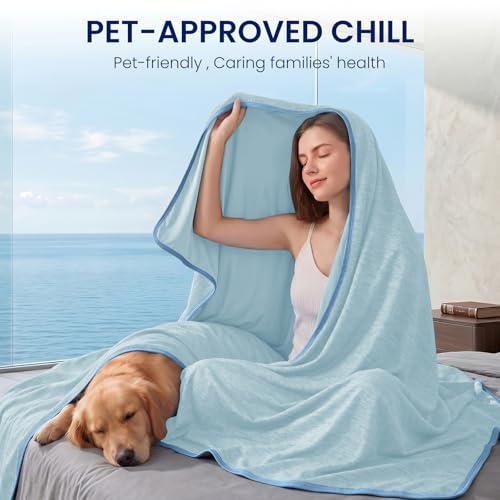 Image of Topcee Cooling Blanket Queen Size 90 inchx90 inch for Hot Sleepers Summer Blanket