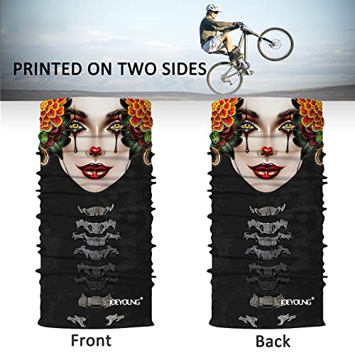 Image of JOEYOUNG Skull Face Mask UV Sun Dust Neck Gaiter Bandana Headwear Motorcycle