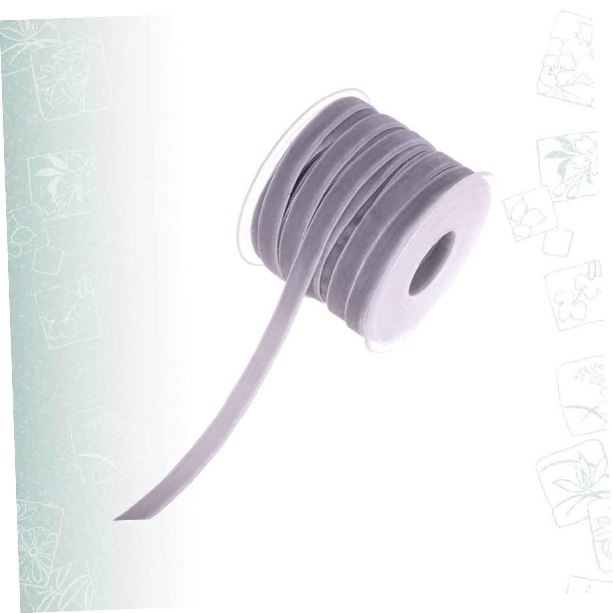 Operitacx 3rollos Cinta De Terciopelo Gris De Yardas Para y Manualidades Para Decoración De Bodas y