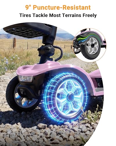 Image of Heavy Duty Mobility Scooter 400 LB Capacity, Electric Scooter for Adults with Adjustable Seat, Powered Mobility Scooters for Seniors, 20 Mile Range