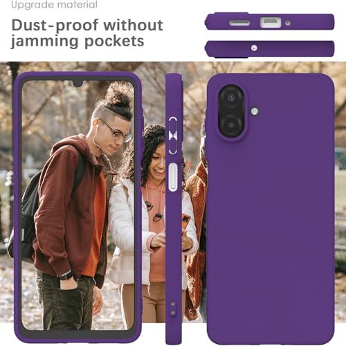 Image of YATWIN Silicone Case for Samsung Galaxy A07 4G, Soft-Touch, Shockproof, DustProof, Antiskid Phone Cover for Samsung Galaxy A07 4G - Purple