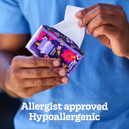 Image of Kleenex On-The-Go Facial Tissues, 8 On-The-Go Packs, 10 Tissues per Box, 3-Ply (80 Total), Packaging May Vary