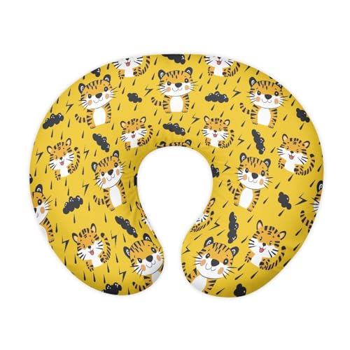 Image of Cute Tiger Pillow Cover for Infant Snug Stretchy Nursing Pillow Case for Bottle Feeding, Breathable Easy to Clean (22 inchx18 inchx6 inch)