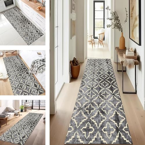 Tapis de couloir anti-glisse lavable résistant pour entrée et cuisine 80x240 - 2