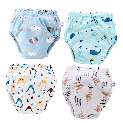 MOBUTOFU 4stücke Trainingshosen Waschbare Windeln Atmungsaktive...