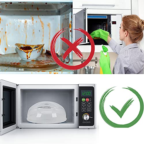 Microwave Cover For Food, Large Microwave Plate Cover Guard Lid With Steam Vents Keeps Microwave Oven Clean, 11.5 Inch Bpa Free & Dishwasher Safe-2Pcs Grey #TOP5
