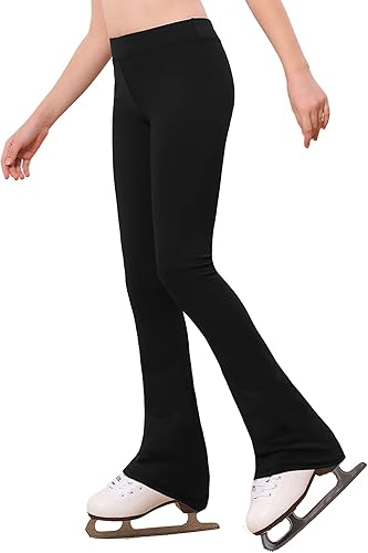 Miniatura 2 de Stelle Pantalones de patinaje artístico para niña, leggings de patinaje sobre hielo, forro polar, ropa de entrenamiento de práctica cálida