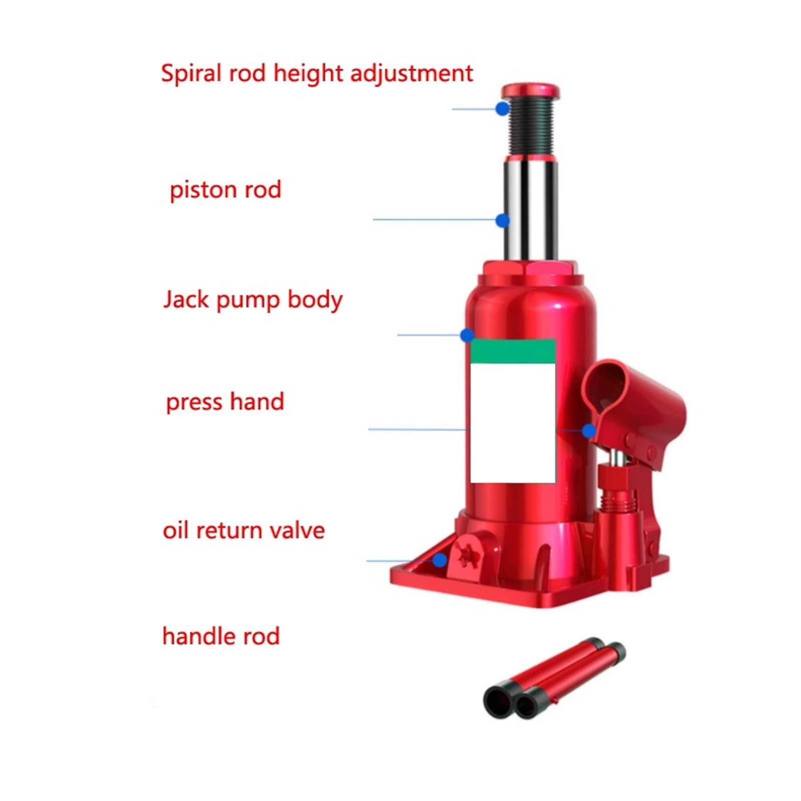 Cric For Auto Cric Idraulico Verticale Da 2 Tonnellate For Camion SUV Cric For Cambio Pneumatici Potente(C)