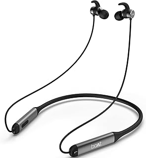 Boat Rockerz 330 in Ear Bluetooth Neckband with Upto 30 Hours Playtime, ASAP Charge, Signature Sound, Dual Pairing & IPX5 with Mic (Active Black)