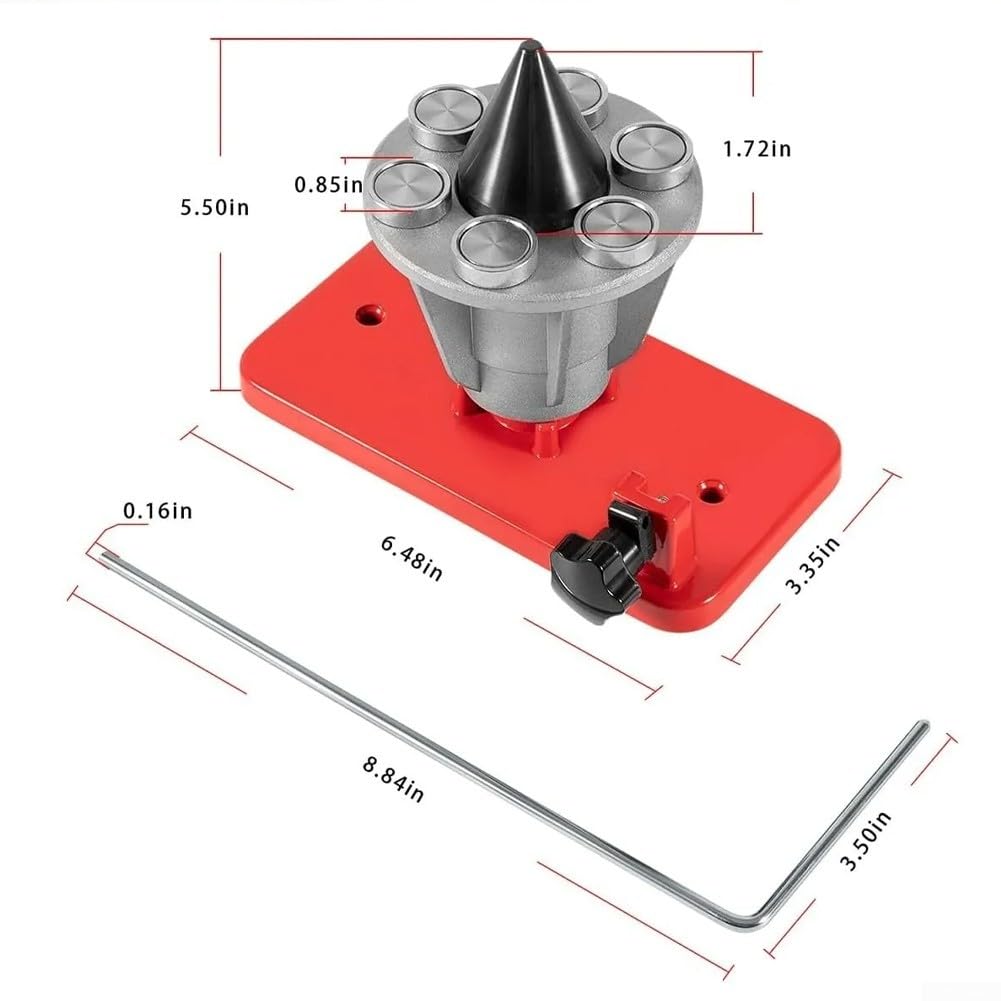 42-047 Equilibrador de hoja de precisión de aluminio de metal universal para 339075B Equilibrador de cuchillas de cortacésped para Troy (rojo)