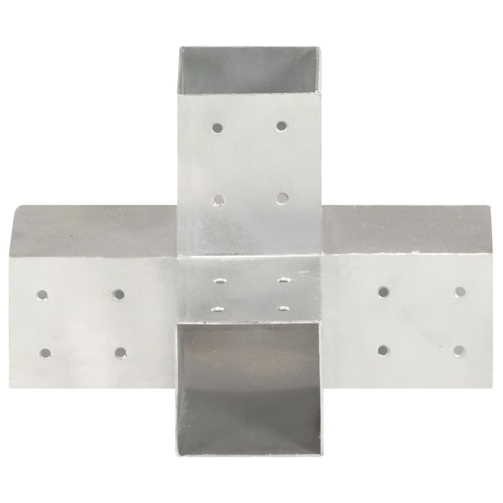 Conectores de Postes en X 4 uds, Anclajes, Postes, Connex, Metal galvanizado 81x81 mm