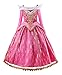 JerrisApparel Girls Pink Princess Costume Halloween Cosplay Party Dress up (Pink with Accessories, 5)