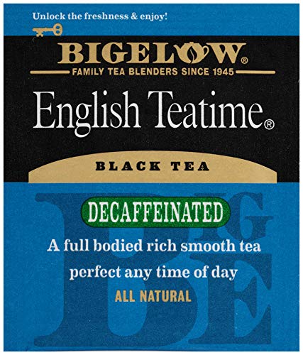 Bigelow Decaffeinated English Teatime Tea 28-Count Box (Pack Of 1) Premium Bagged Caffeine-Free Black Tea Antioxidant-Rich All Natural Decaffeinated Tea #TOP3