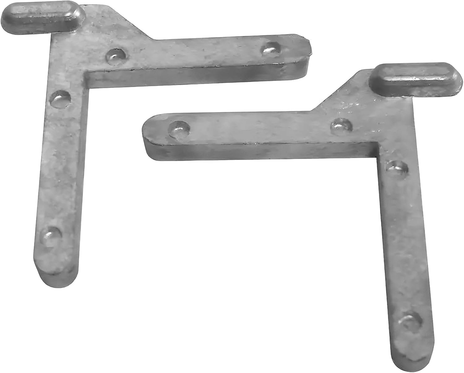 Brixwell Corner Key for Storm Window, Zinc, Gray Finish, Left and Right Hand, 1-5/8" Length, 3/16" Width, 5/32" Thickness, Window Frame Corner Lock for Storm Frame and Hardware Applications