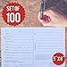 Dog Grooming Cards 5X8 Inch (100 Pack 8 X 5 inch) Groomer Client Profile Service Record Clip Card for Professional Pet and Cat Groomers, Kennel Care