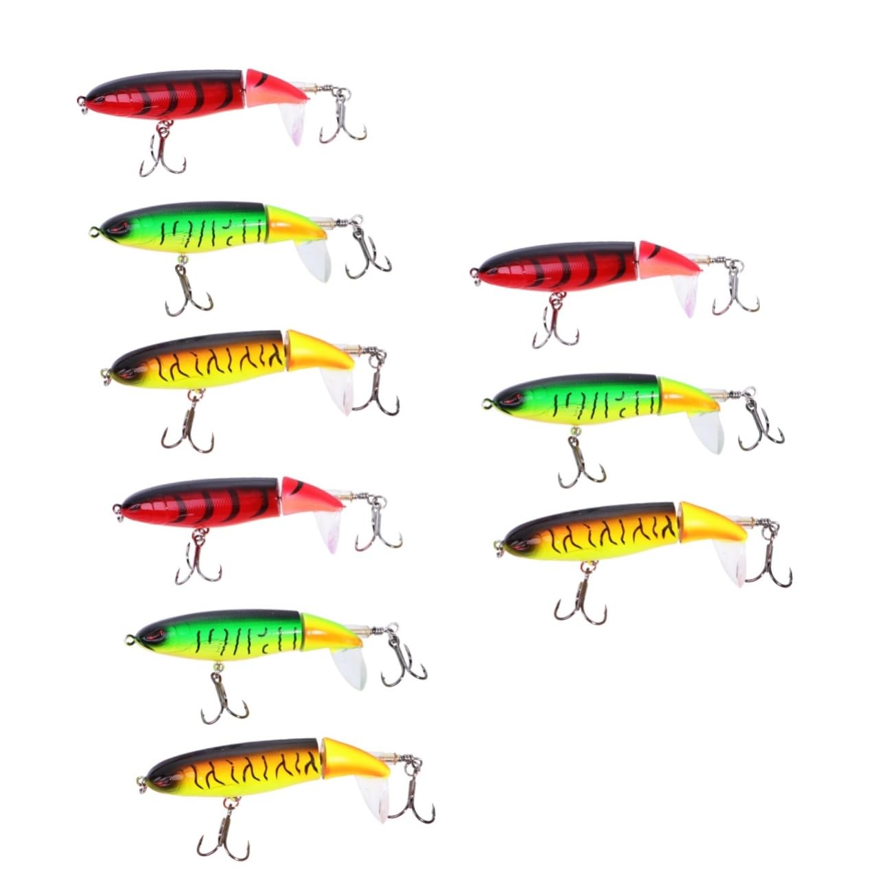 Anneome 9 Pz Esche da Pesca con Occhi 3D Esche a Manovella Esche da Pesca per Acqua Dolce Esca da Nuoto Ad Esca a Manovella Esche per Basso Esca d'Acqua Dolce